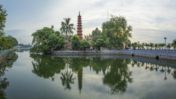 Tran Quoc Pagoda In The Afternoon In Hanoi, Vietnam