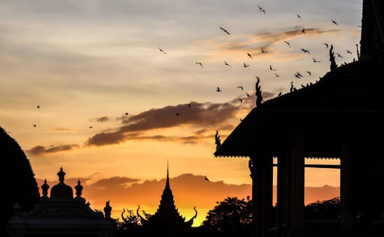 Royal Palace, Phnom Penh at sunset