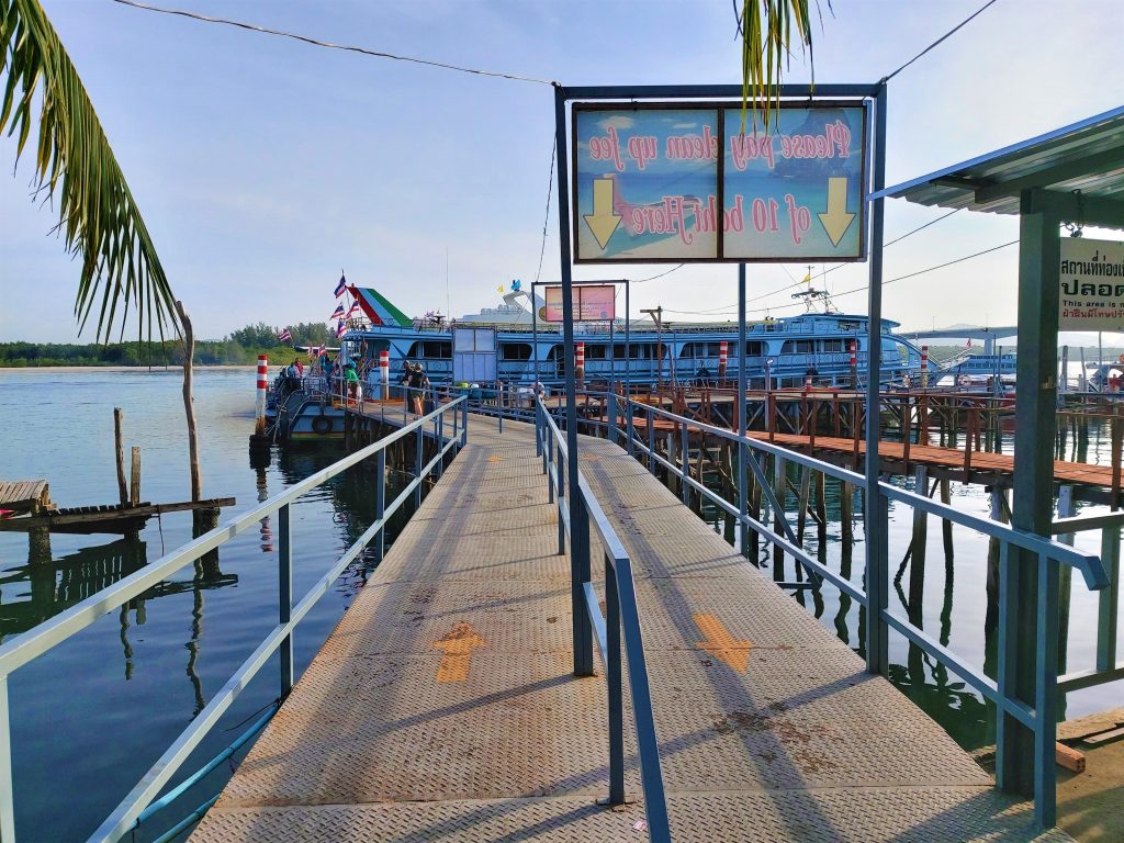 The pier and ferry to Koh Phi Phi