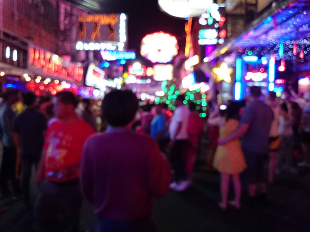 Pattaya Walking Street at night