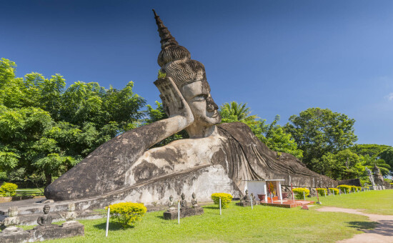 Reclining Buddha at Wat Xieng Khuan, Laos