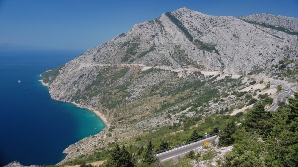 Driving to Split, Croatia