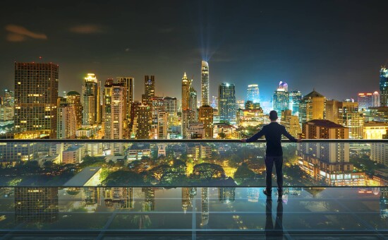 Bangkok skyline at night