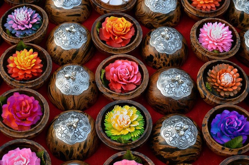 colorful soap in Chiang Mai market