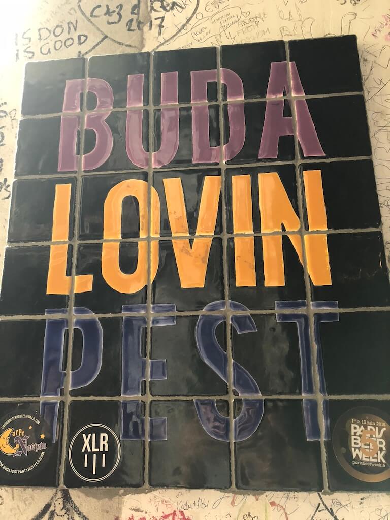 Buda Lovin Pest sign