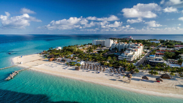 Isla Mujeres Aerial shot