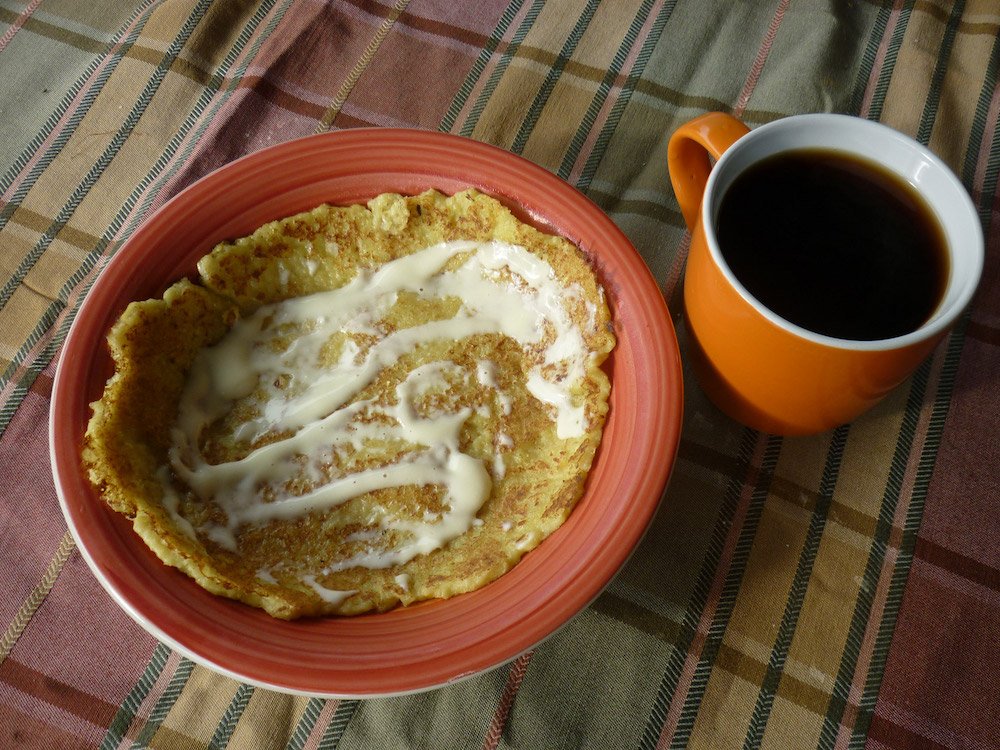 chorreada corn pancakes in Costa Rica