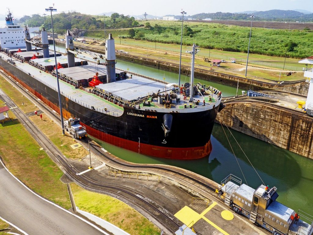 Ship in Panama Canal