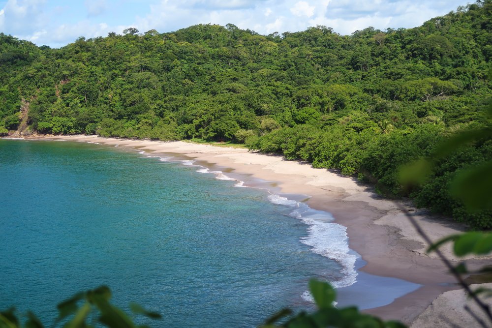 Playa Minas or Playa Zapotila aerial view in Costa Rica