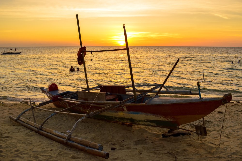 Boat on San Remigio Cebu beach