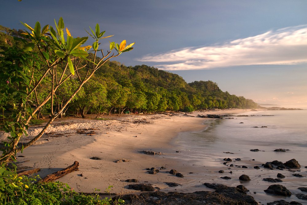 sandy and rocky beach near Montezuma Costa Rica