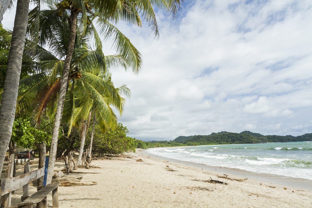 pale sand beach in Costa Rica