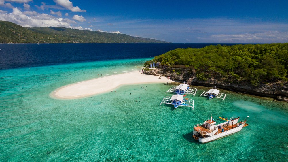 aerial view of philippine beaches near Cebu