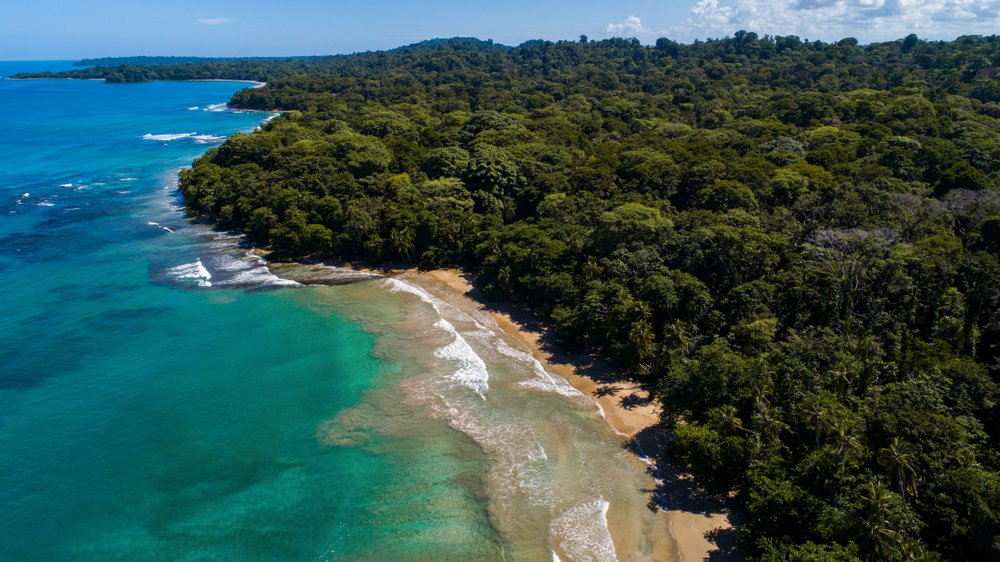 Aerial view of Playa Chiquita