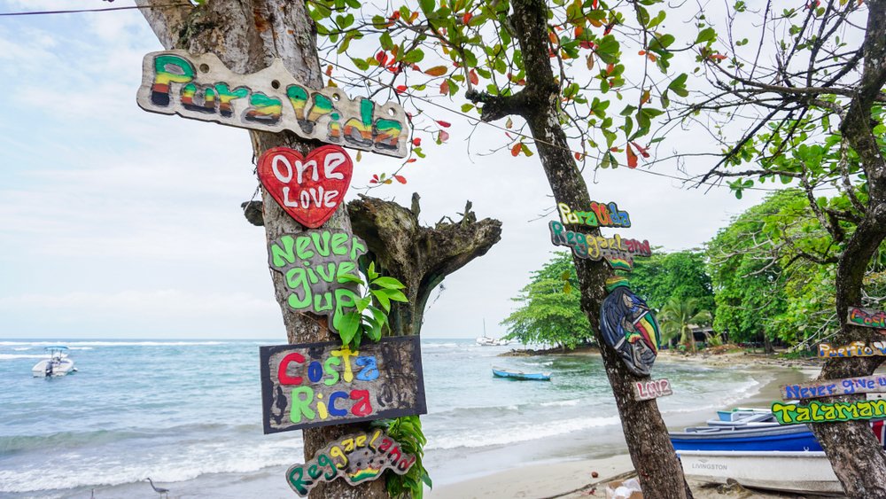 Puerto Viejo signs in Costa Rica