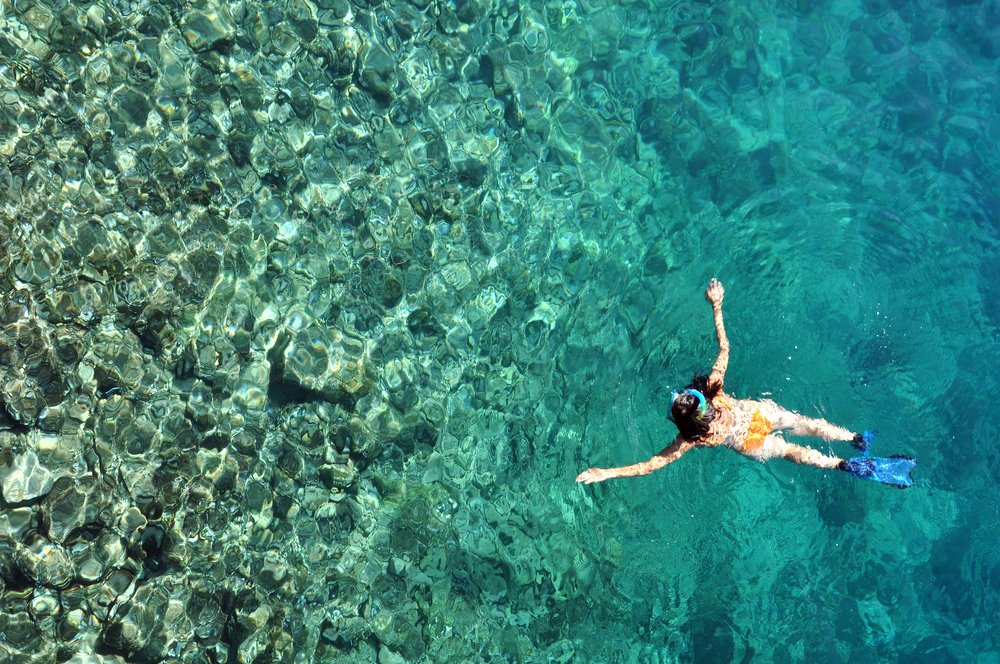 girl snorkeling