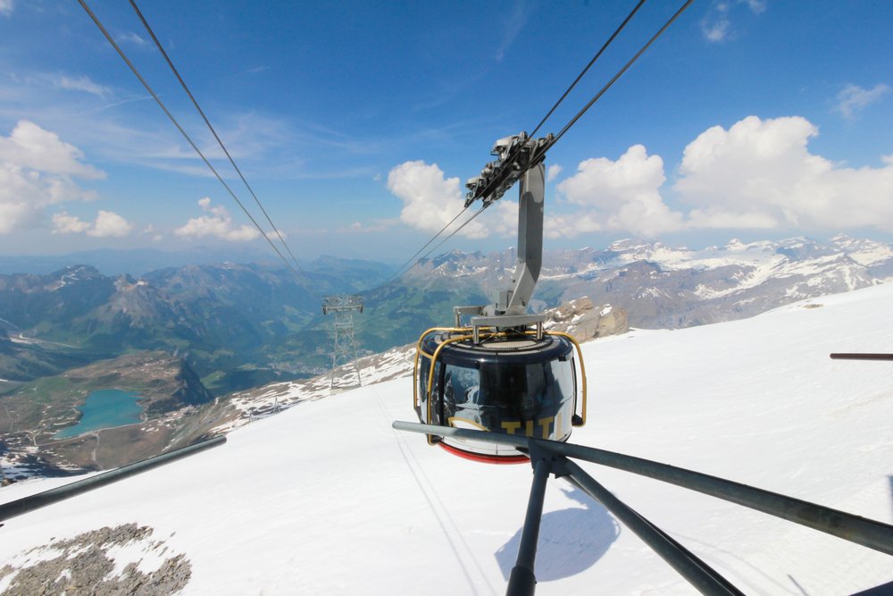 cablecar on a ski resort in Switzerland