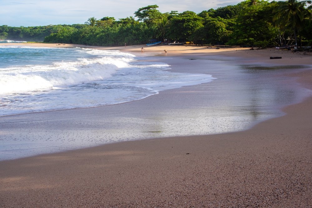 calm waters of Playa Guiones Costa Rica