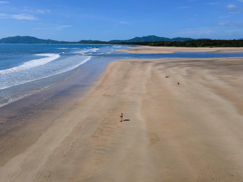 long, wide and empty Playa Ocotal, Costa Rica