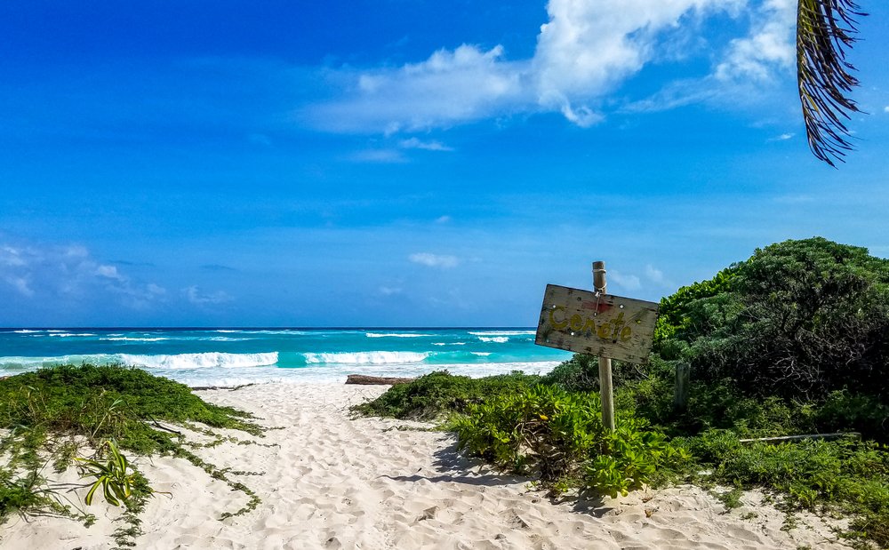 Xcacel Beach near Tulum Mexico