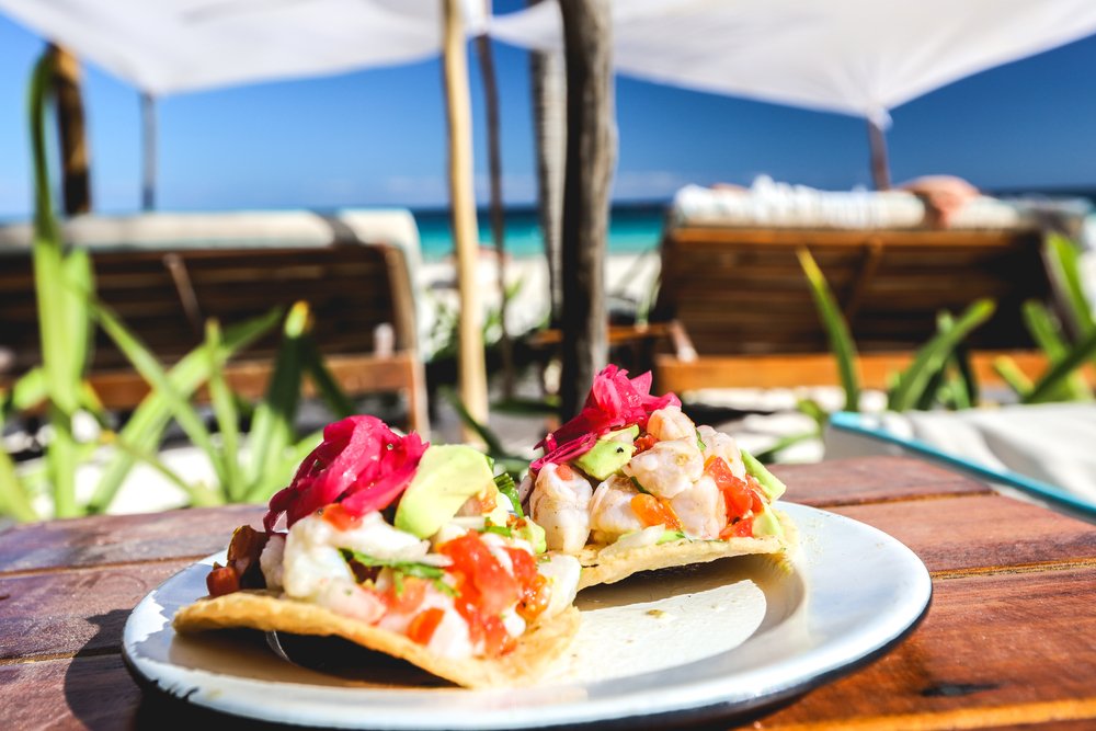 ceviche on a plate