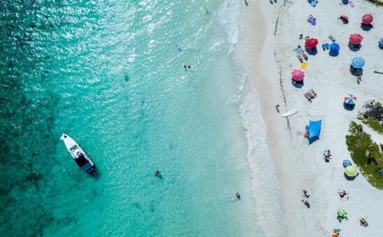 drone view of Xpu Ha Beach