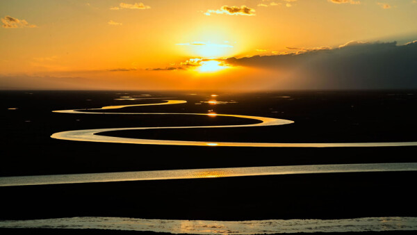 Amazon River at sunset