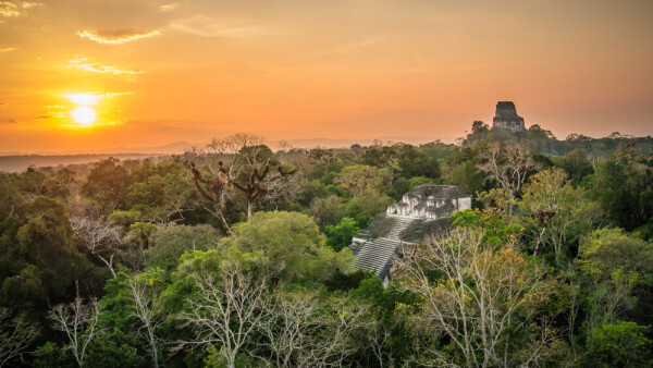 sunset near Tikal Guatemala