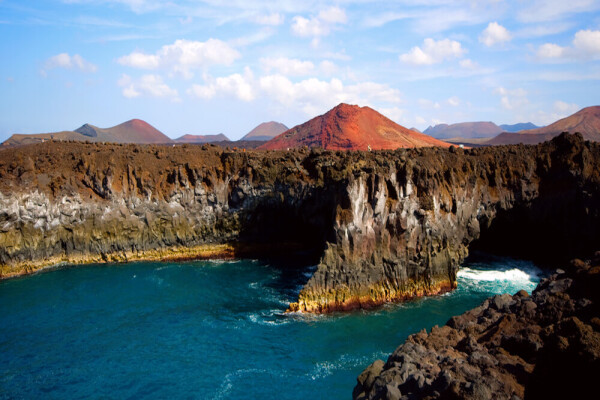 Lanzarote Volcano near the shore