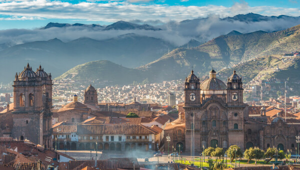 skyline of digital nomad city Cusco Peru