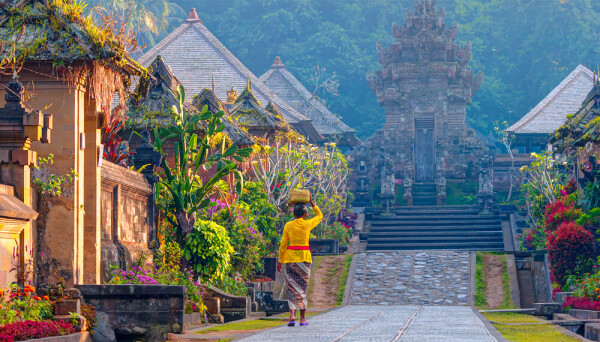 woman walking in Bali, Indonesia